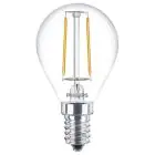 Philips Corepro LED Lustre E14 Sferica Filamento Chiara 2W 250lm - 827 Bianco Molto Caldo | Sostitutiva 25W